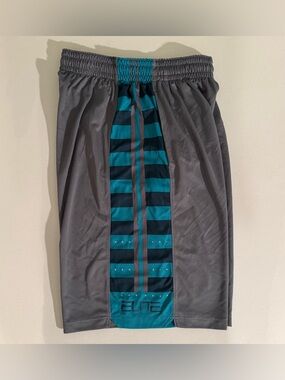Nike Dri-Fit Gray And Teal Colorblock Basketball Shorts Men’s Size Large